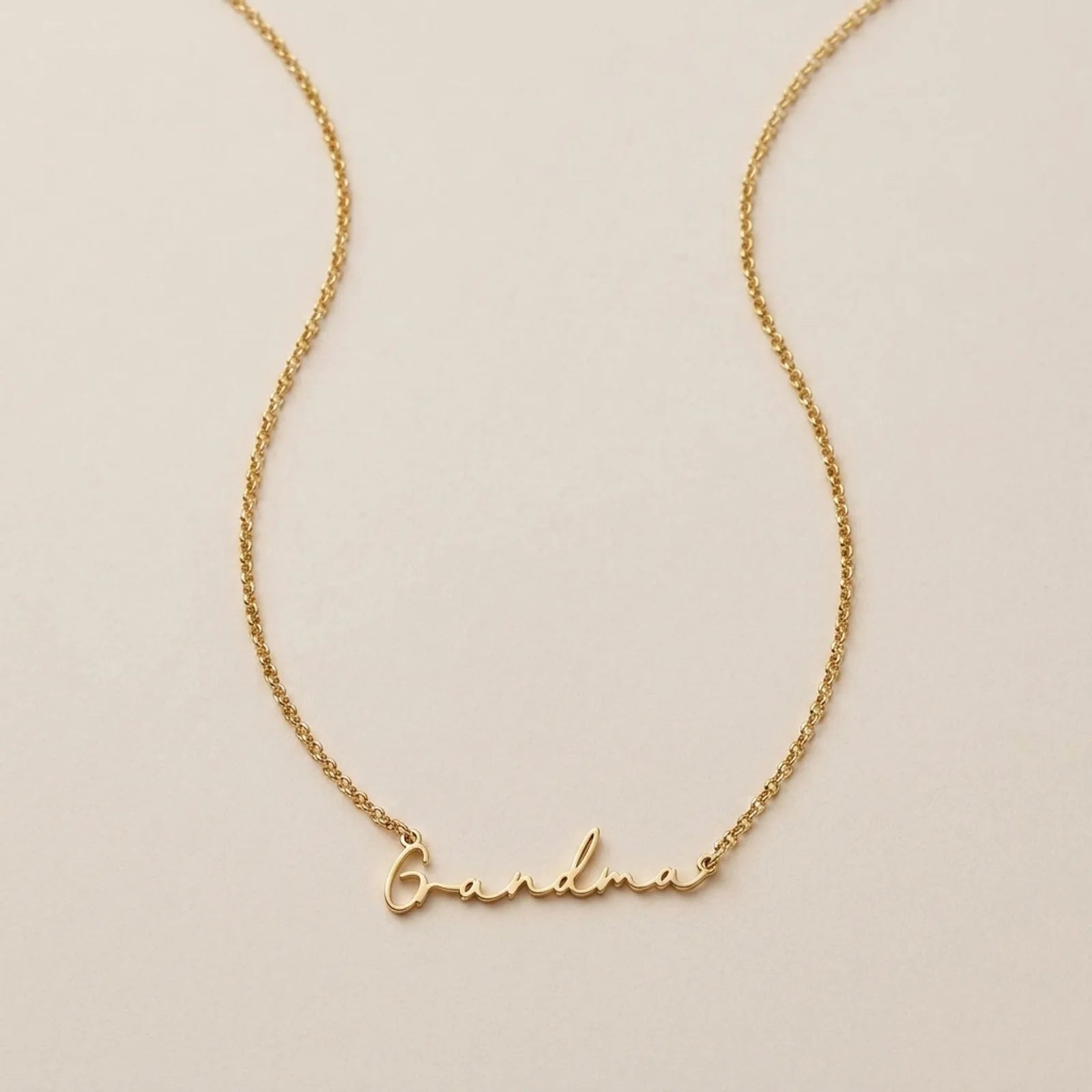 Grandma Necklace in 18ct Gold or Sterling Silver with 3 Chain Styles