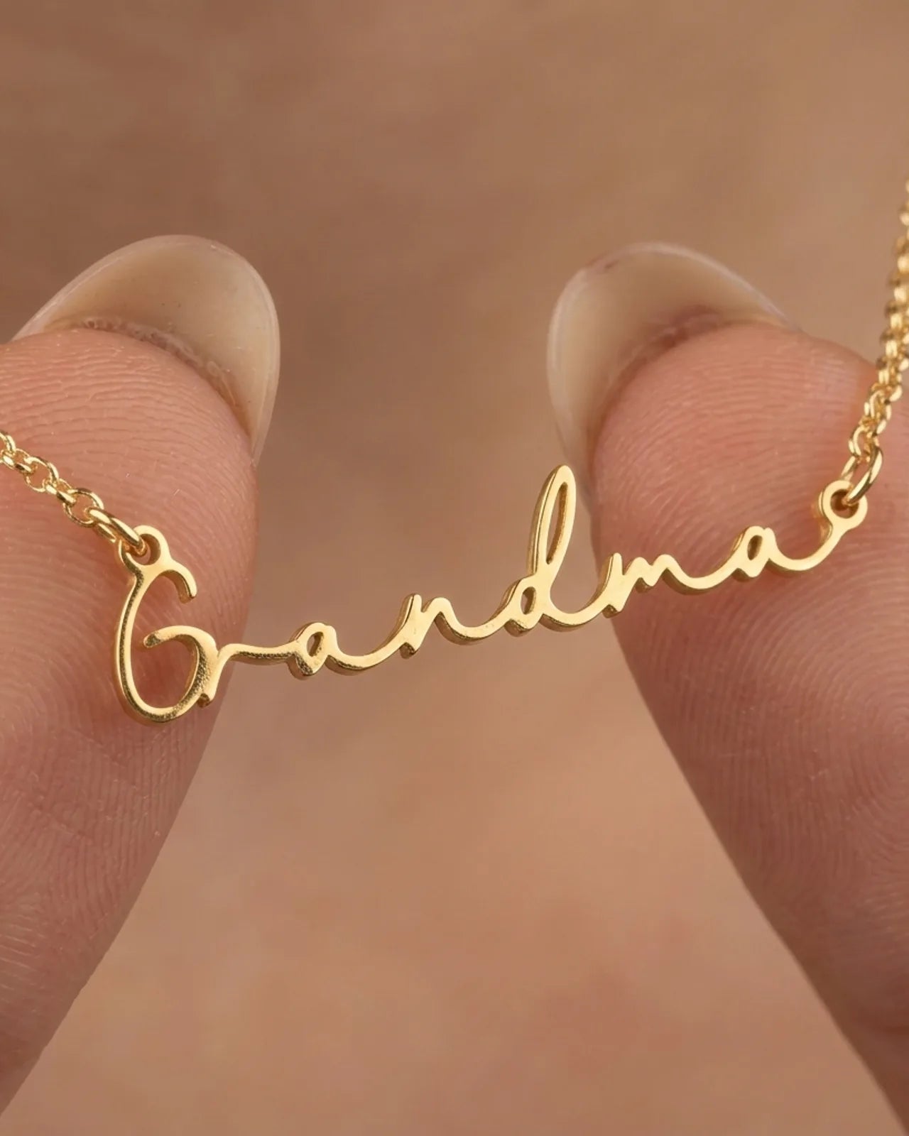 Grandma Necklace in 18ct Gold or Sterling Silver with 3 Chain Styles