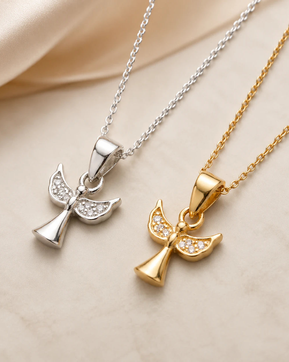 Guardian Angel Necklace in Gold or Sterling Silver