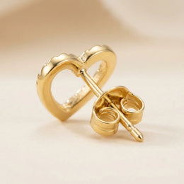 Half Twist Open Heart Stud Earrings