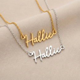 Hallie Name Necklace | 18ct Gold, Silver & Vermeil | Ready to Ship