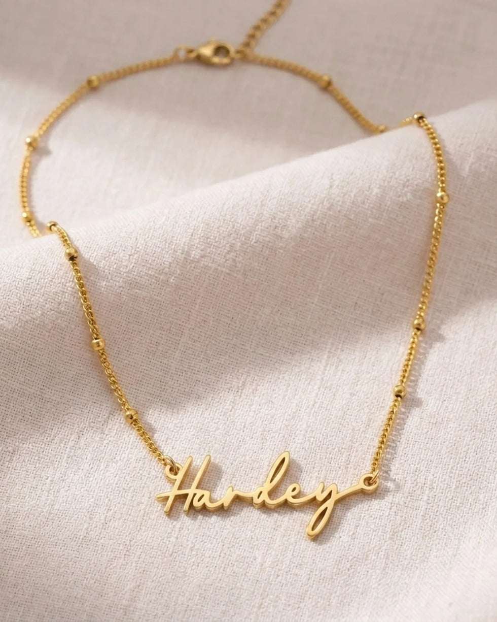 Harley Name Necklace | 18ct Gold, Silver & Vermeil | Ready to Ship
