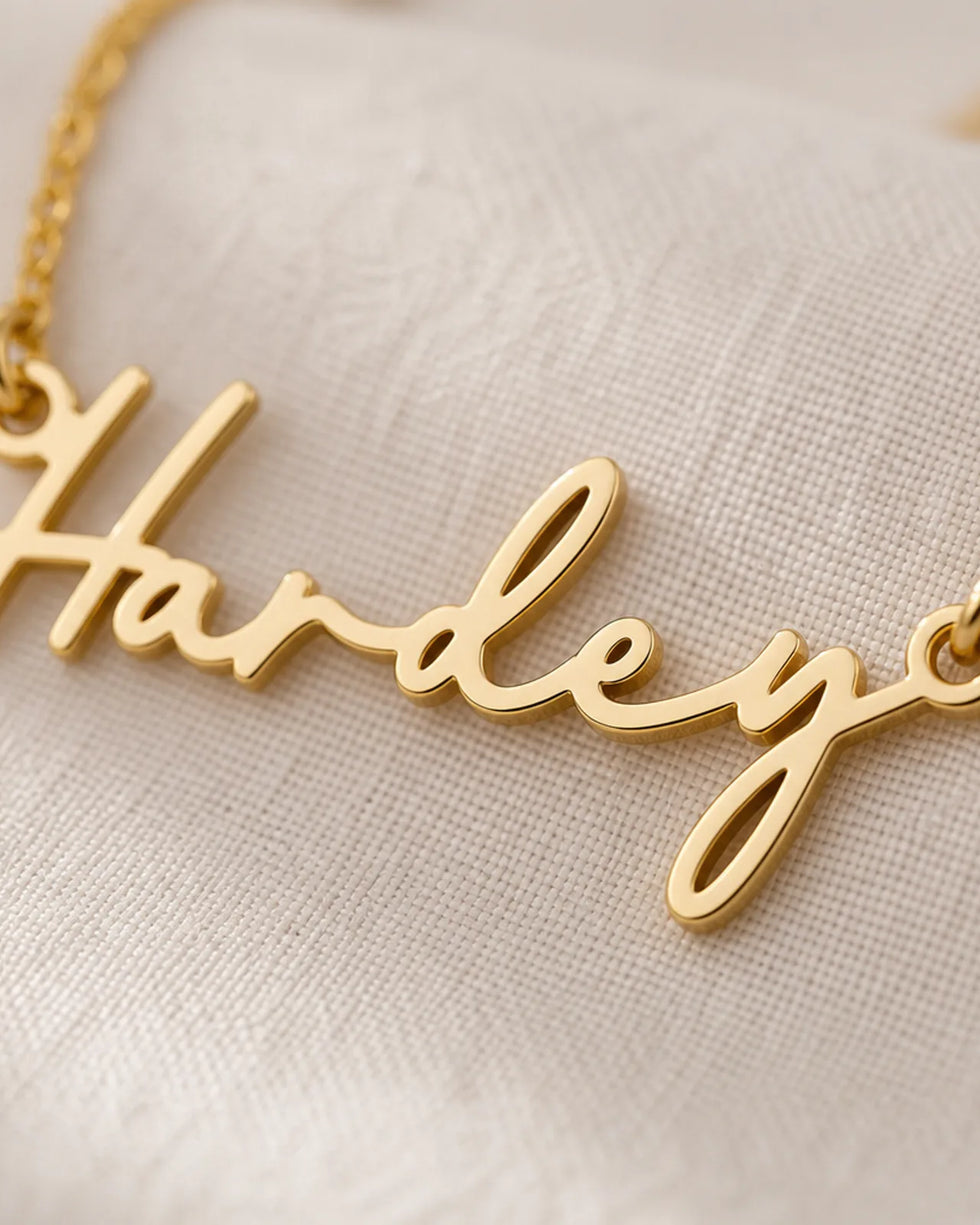 Harley Name Necklace | 18ct Gold, Silver & Vermeil | Ready to Ship