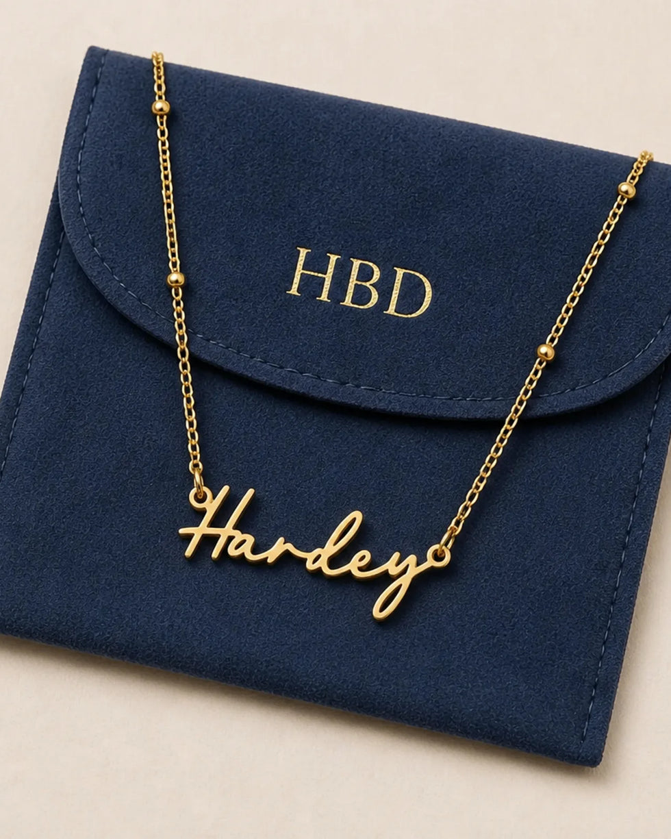 Harley Name Necklace | 18ct Gold, Silver & Vermeil | Ready to Ship