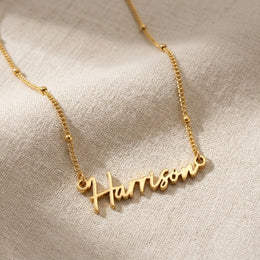 Harrison Name Necklace | 18ct Gold, Silver & Vermeil | Ready to Ship