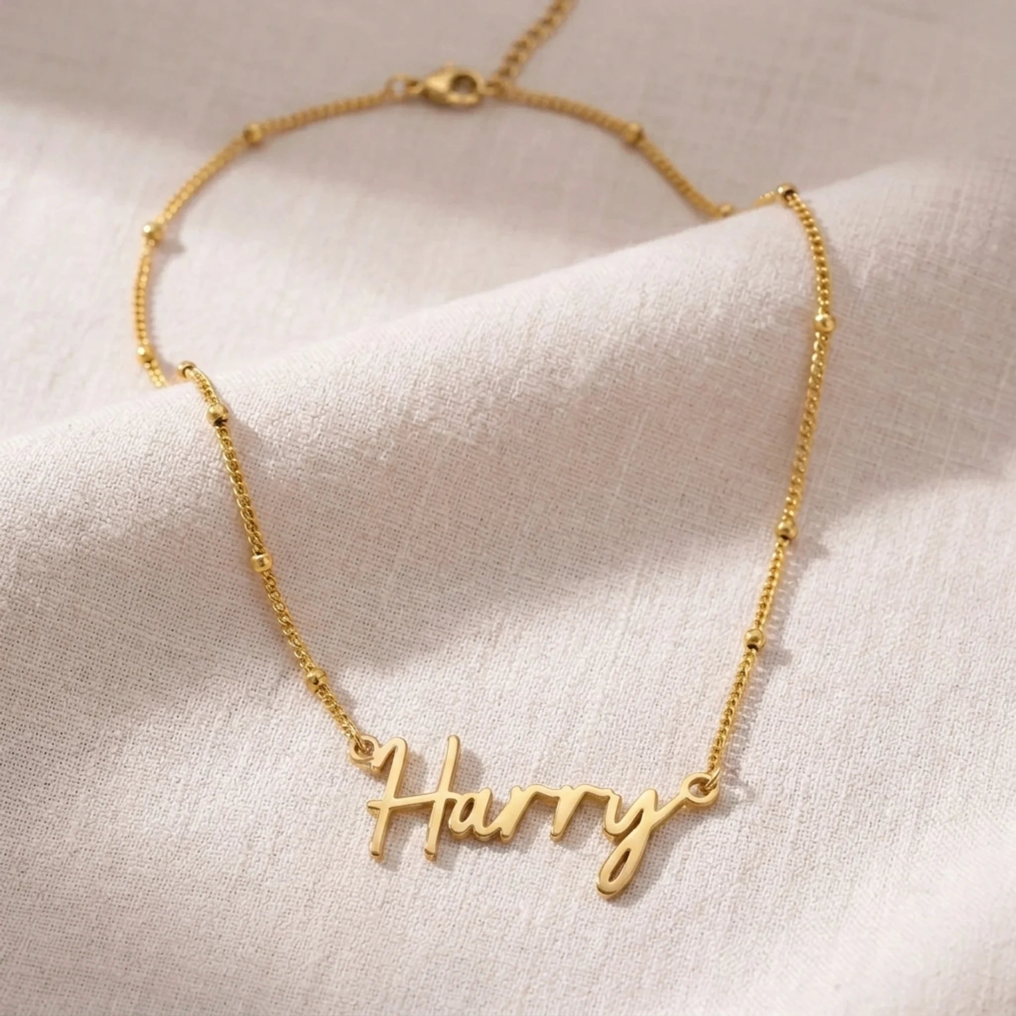 Harry Name Necklace | 18ct Gold, Silver & Vermeil | Ready to Ship