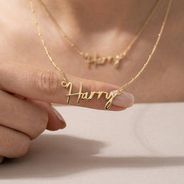 Harry Name Necklace | 18ct Gold, Silver & Vermeil | Ready to Ship