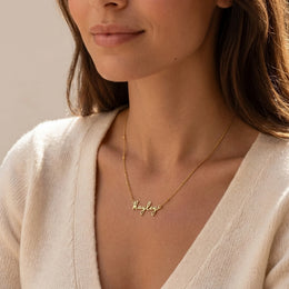 Hayley Name Necklace | 18ct Gold, Silver & Vermeil | Ready to Ship