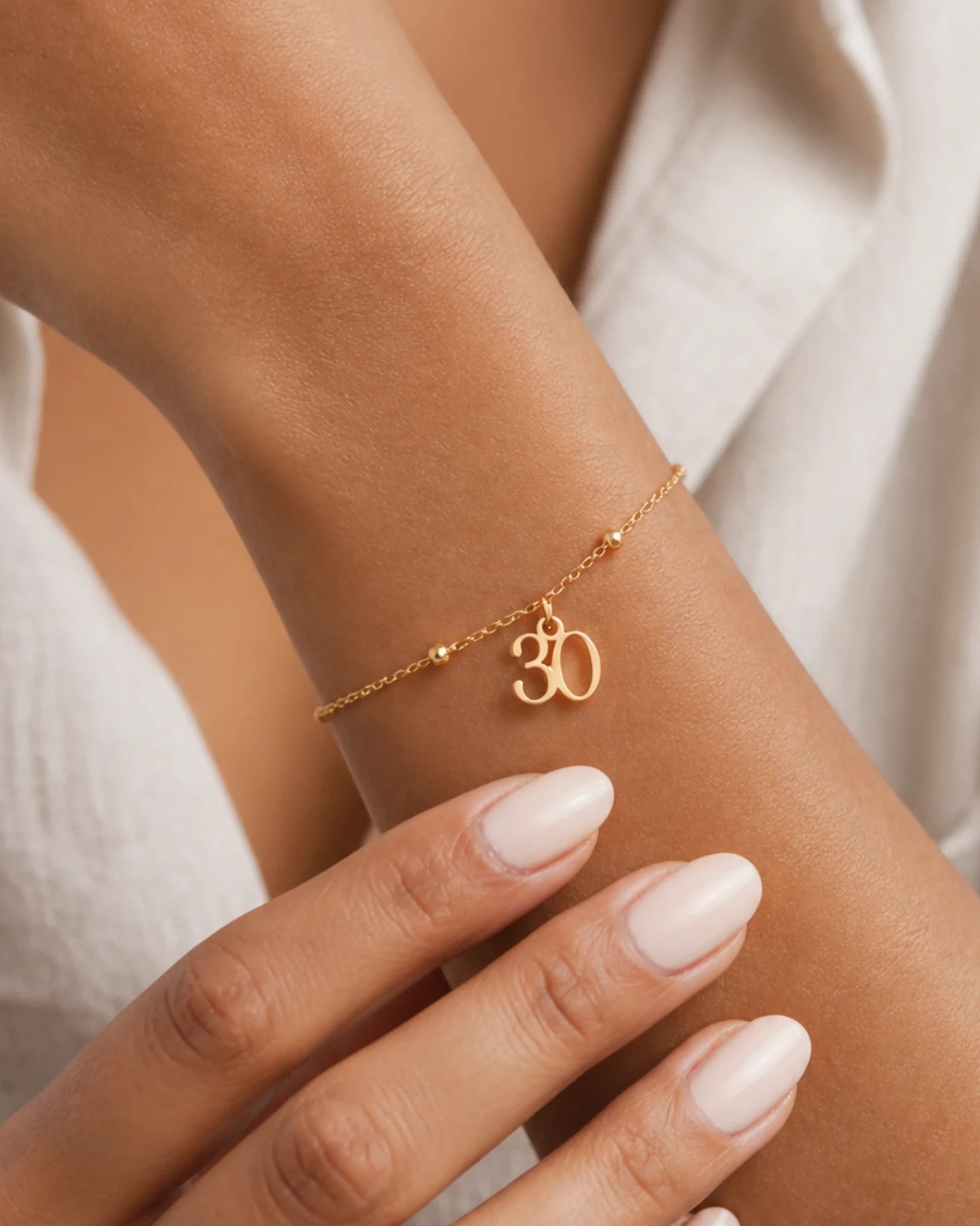 Personalised Age Bracelet | Milestone Birthday Gift | HBD