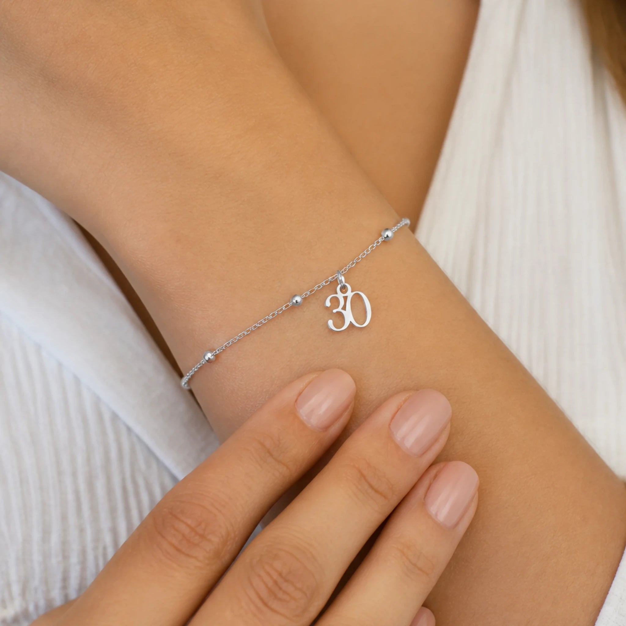 Personalised Age Bracelet | Milestone Birthday Gift | HBD
