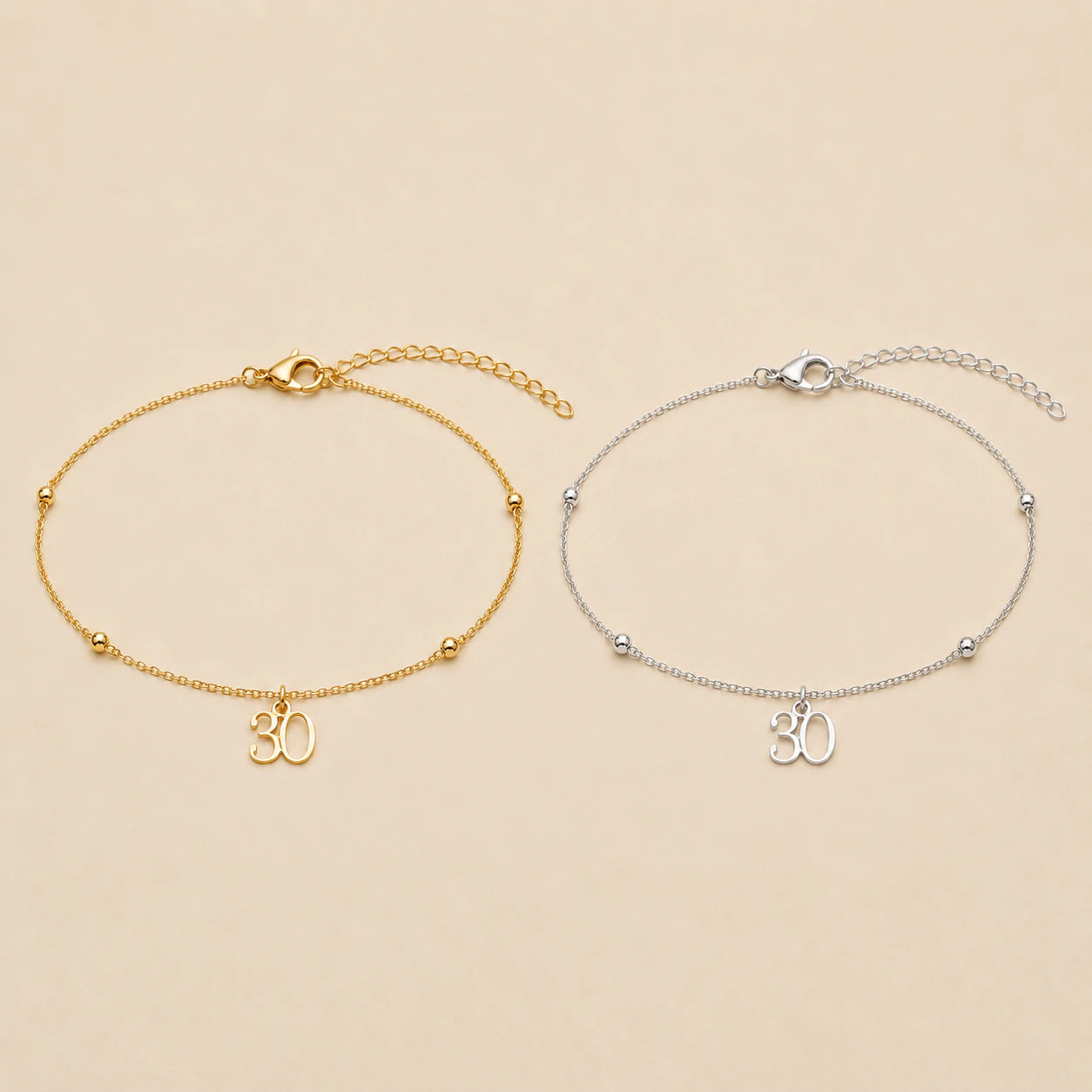 Personalised Age Bracelet | Milestone Birthday Gift | HBD
