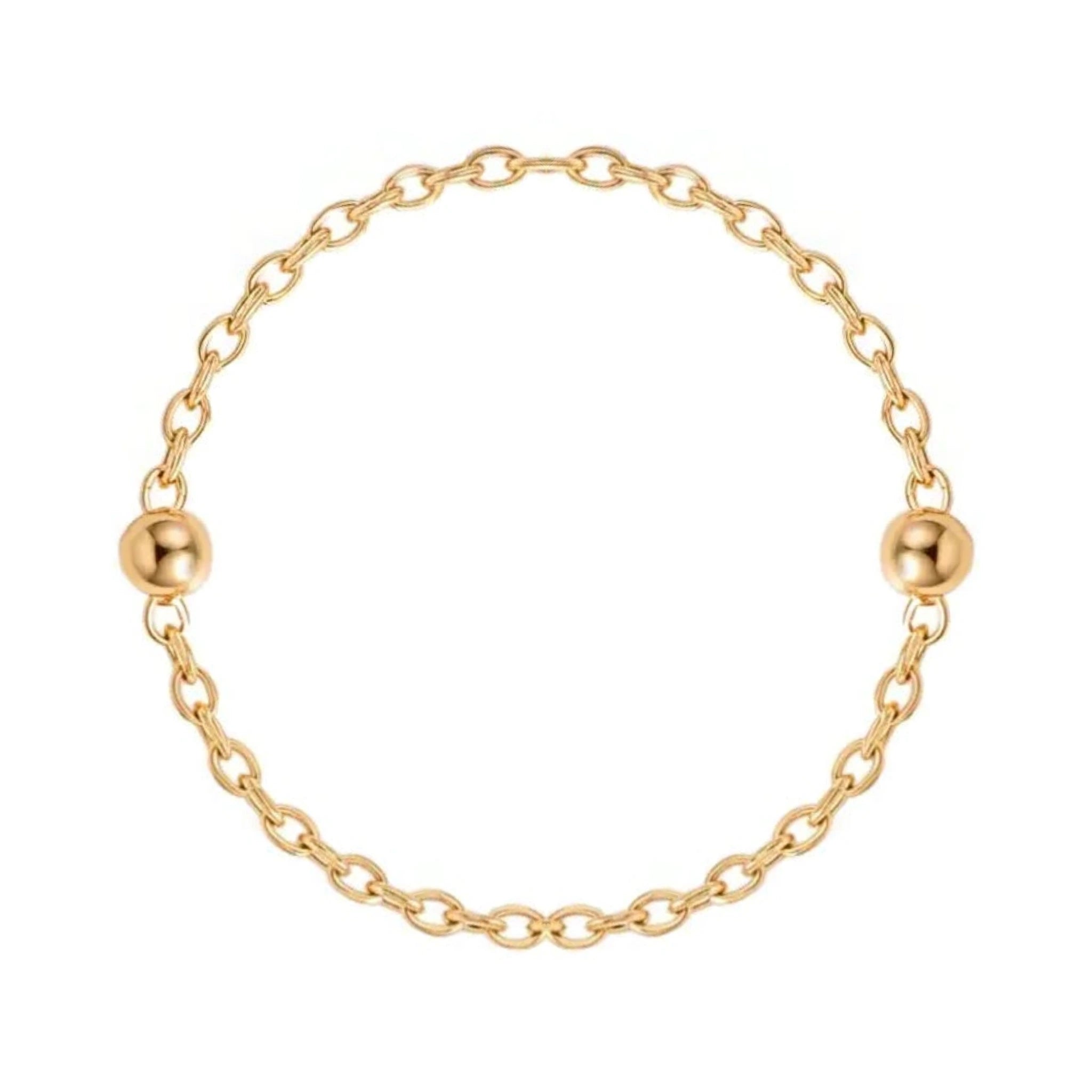 Satellite Ball Curb Chain in 18ct Gold or Sterling Silver – Fine Layering Chain 14" to 20"