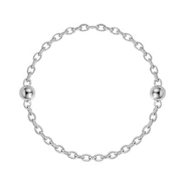 Satellite Ball Curb Chain in 18ct Gold or Sterling Silver – Fine Layering Chain 14" to 20"