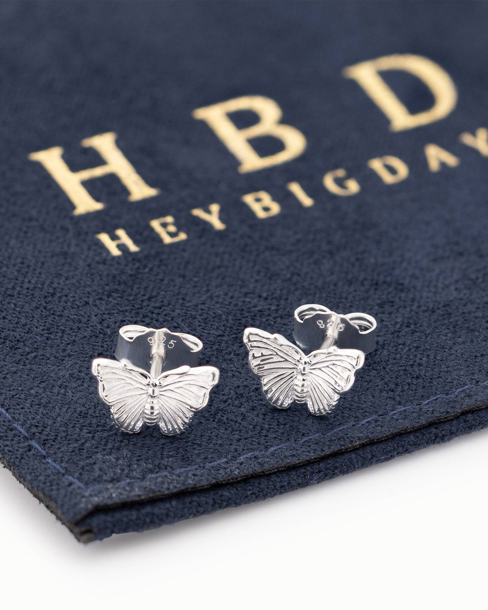 Earrings Admiral Butterfly Stud Earrings HBD Red Admiral Butterfly Stud Earrings – Nature-Inspired Hoops in Gold or Silver