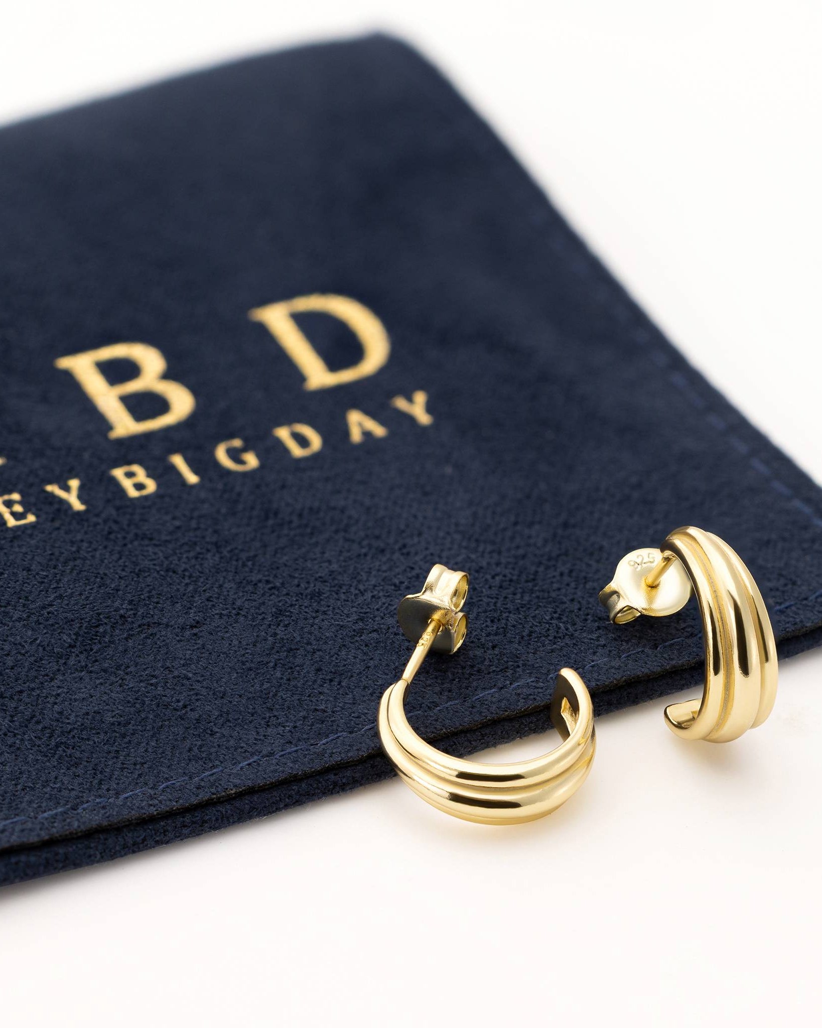 HeyBigDay Earrings Line Trio Hoop Stud Earrings