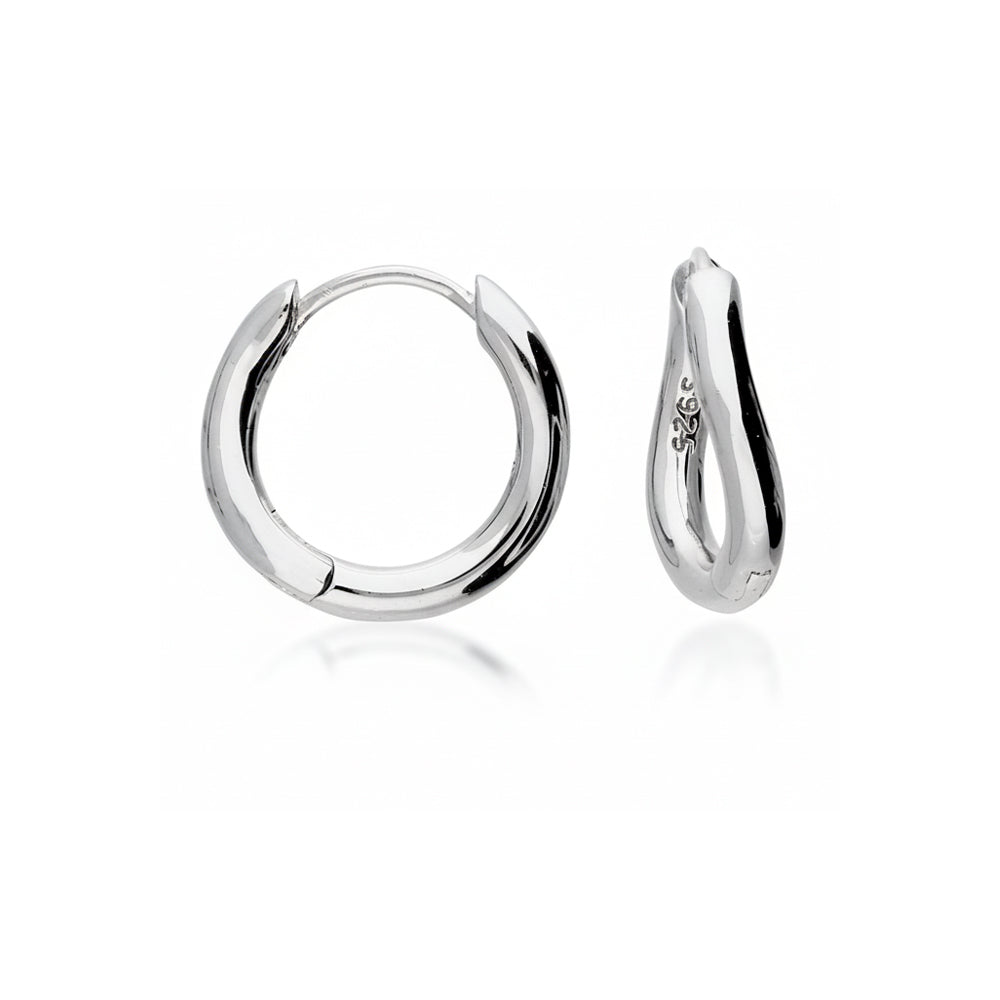 Earrings Soft Twist Huggie Earrings HBD 17mm Soft Twist Huggie Earrings in Silver or Gold