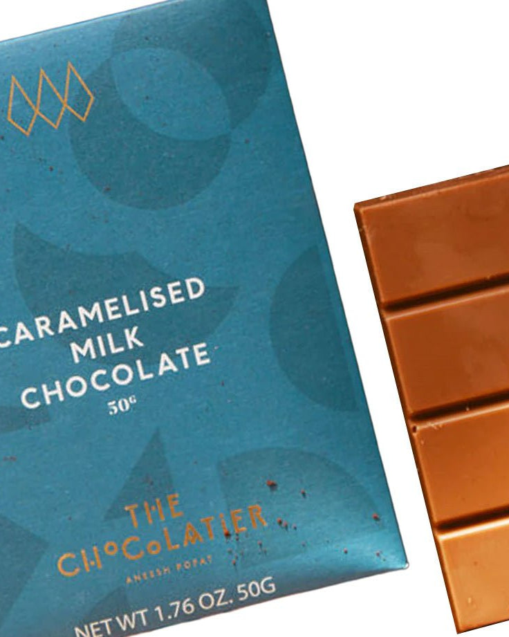 Extra The Chocolatier - Caramelised Milk Chocolate HBD Caramelised Milk Chocolate Bar 50g – Smooth Dulce de Leche Flavour