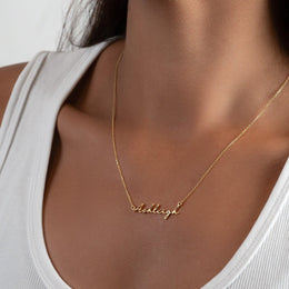 Ashleigh Name Necklace | 18ct Gold, Silver & Vermeil | Ready to Ship