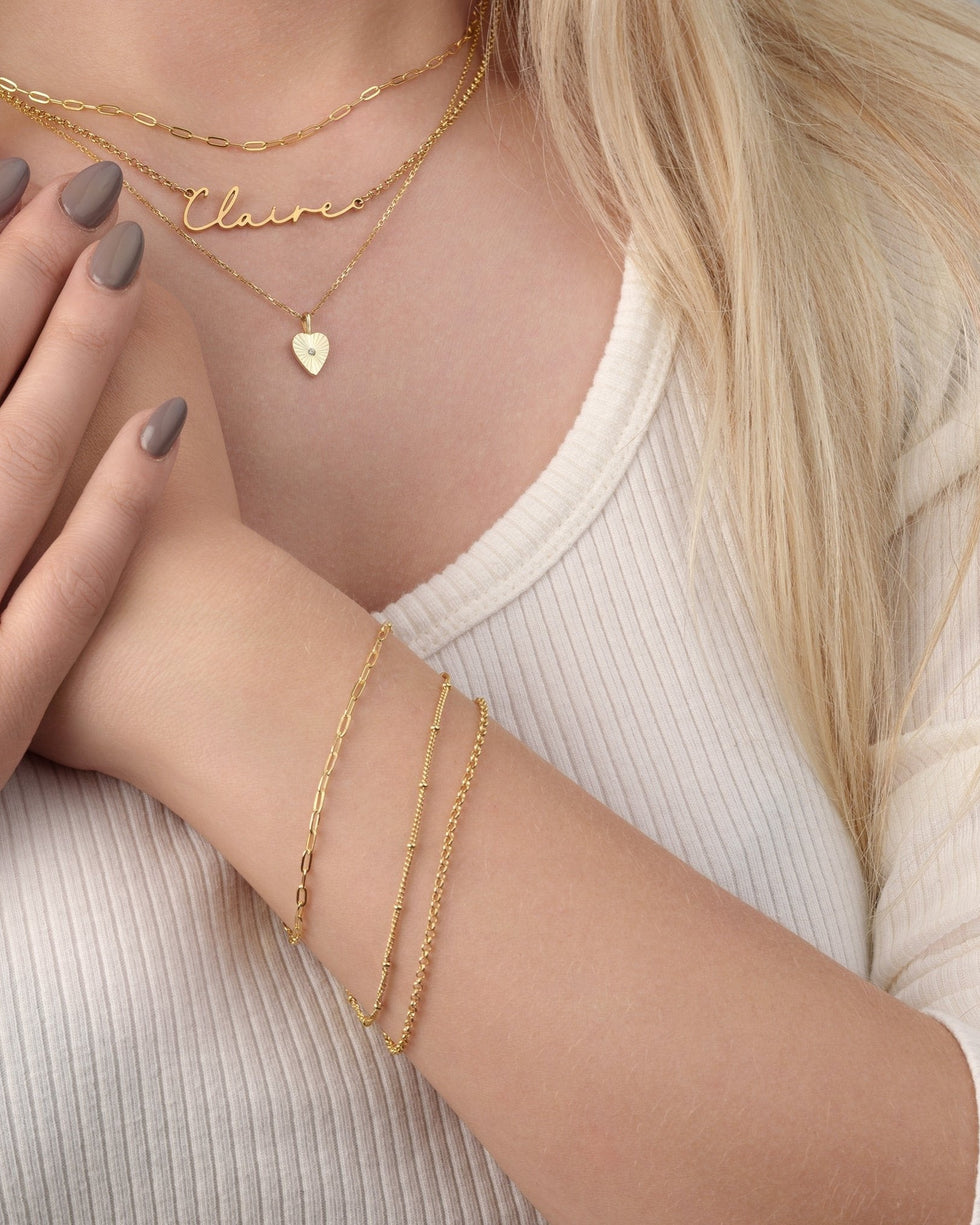 Claire Name Necklace | 18ct Gold, Silver & Vermeil | Ready to Ship