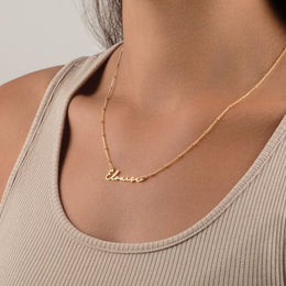 Elouise Name Necklace | 18ct Gold, Silver & Vermeil | Ready to Ship