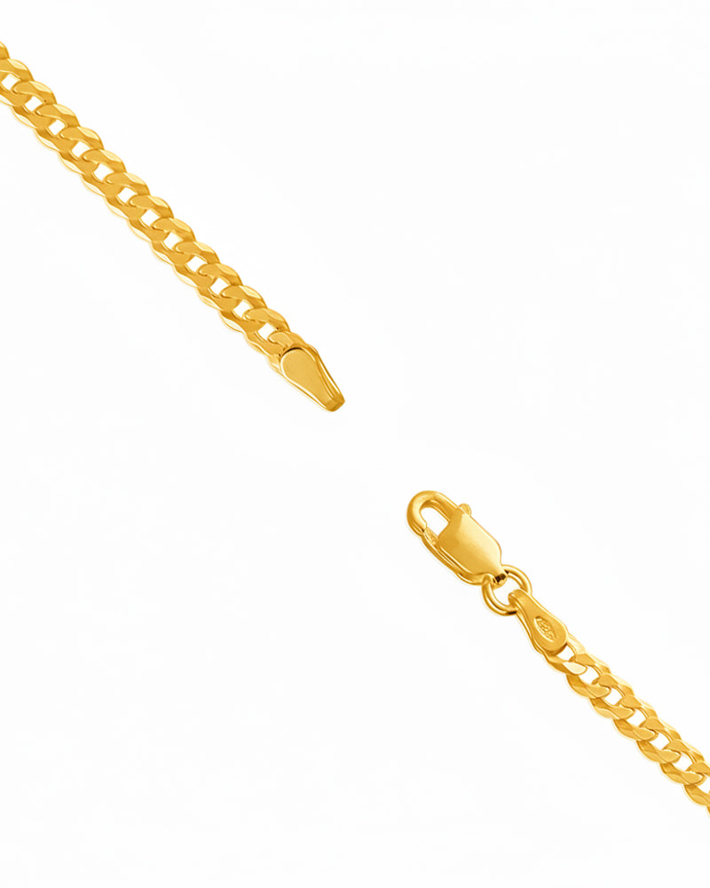 Necklace Flat Curb Chain HBD Sterling Silver Flat Curb Chain 46cm / 18in – 4mm