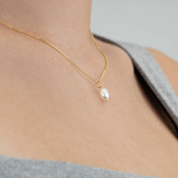 Tiny Freshwater Pearl Necklace – Satellite, Belcher or Anchor Chain Styles
