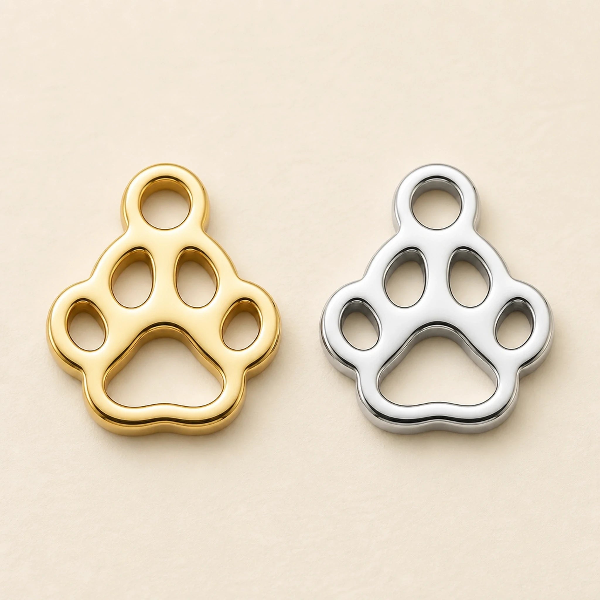 Personalised Name Necklace with Paw Charm | Dog & Cat Lover Gift