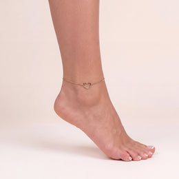 Heart Anklet | Gold or Silver | HBD