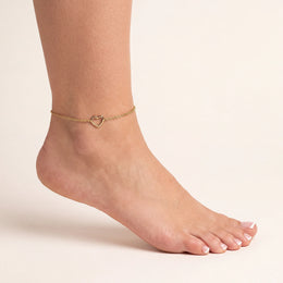 Heart Anklet | Gold or Silver | HBD
