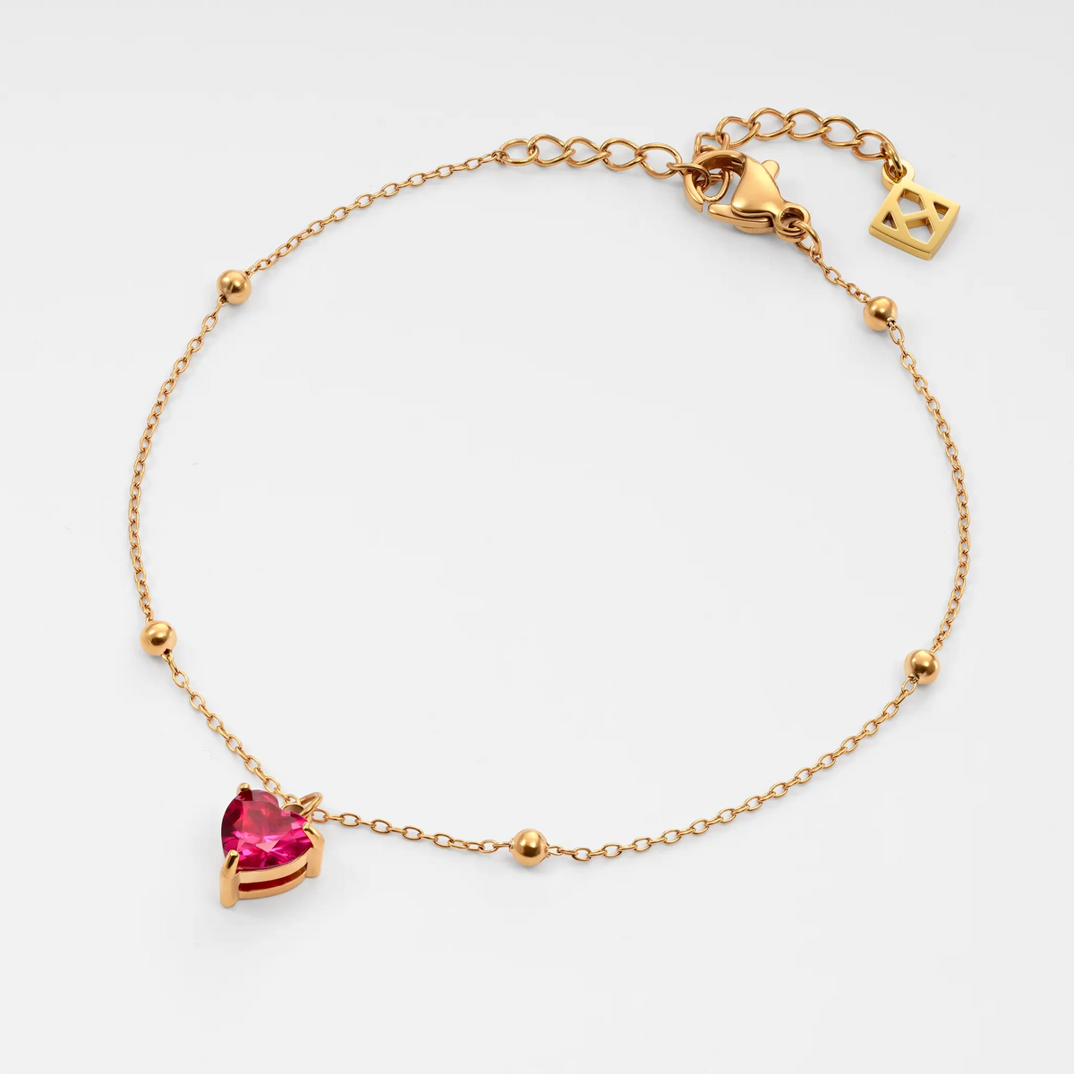 Heart Birthstone Bracelet