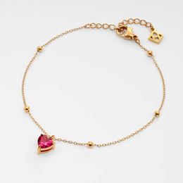 Heart Birthstone Bracelet