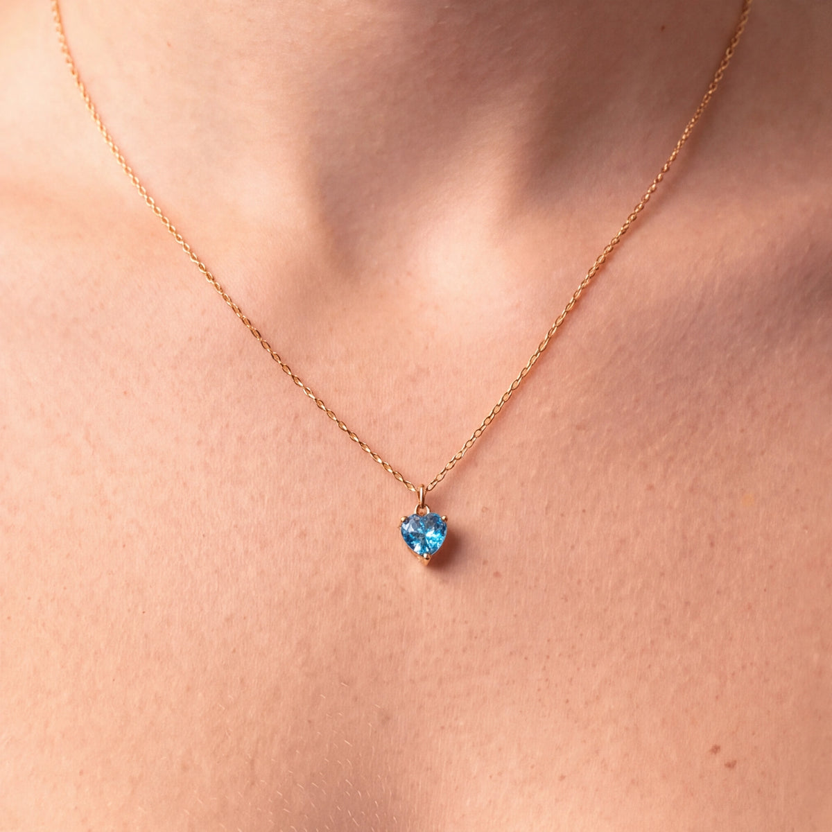 Heart Birthstone Necklace