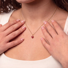 Heart Birthstone Necklace