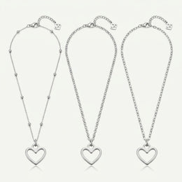 Heart Charm Necklace & Bracelet