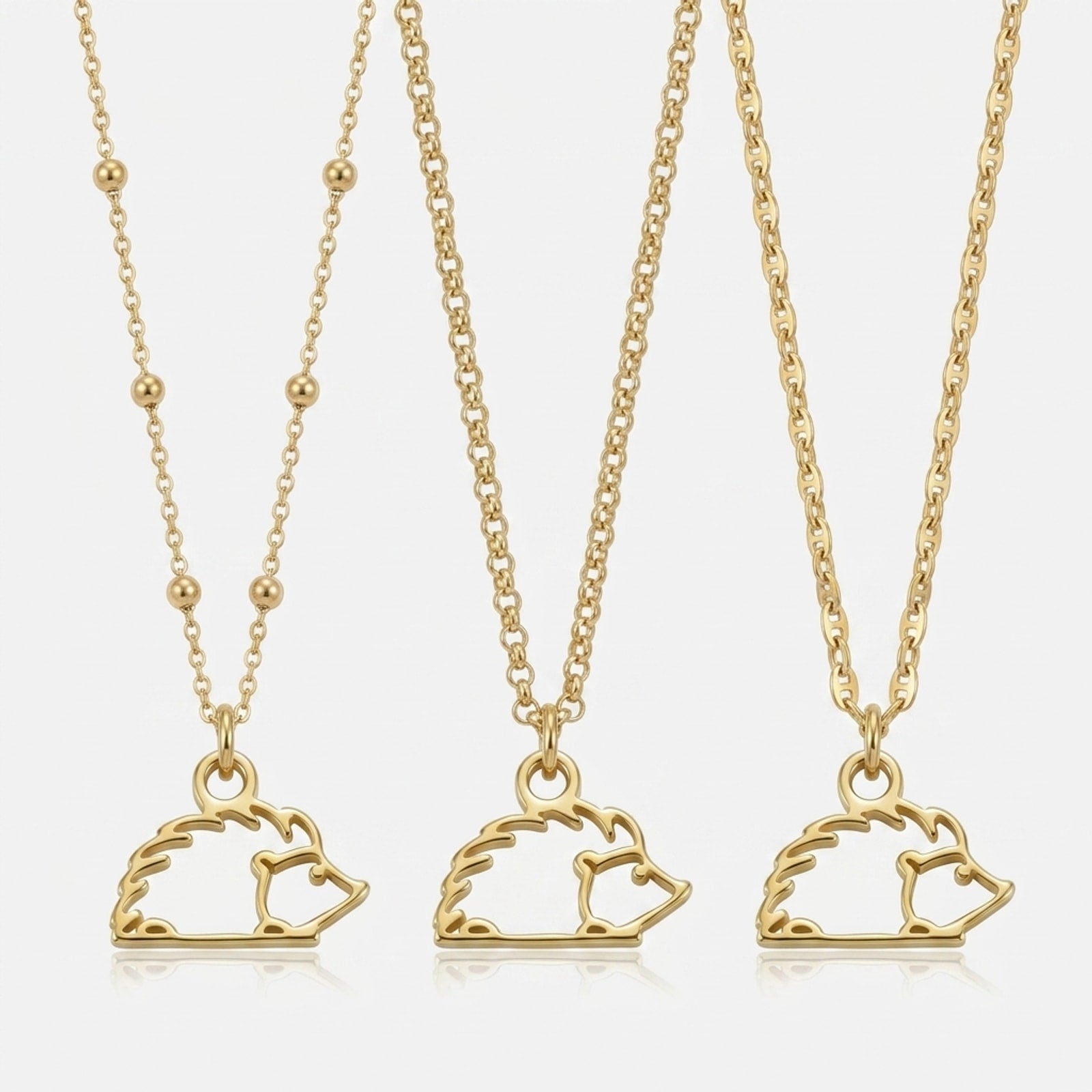 Hedgehog Charm Necklace & Bracelet