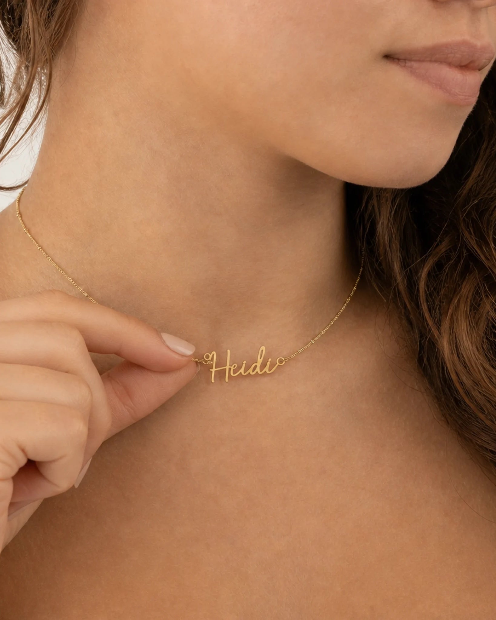 Heidi Name Necklace | 18ct Gold, Silver & Vermeil | Ready to Ship