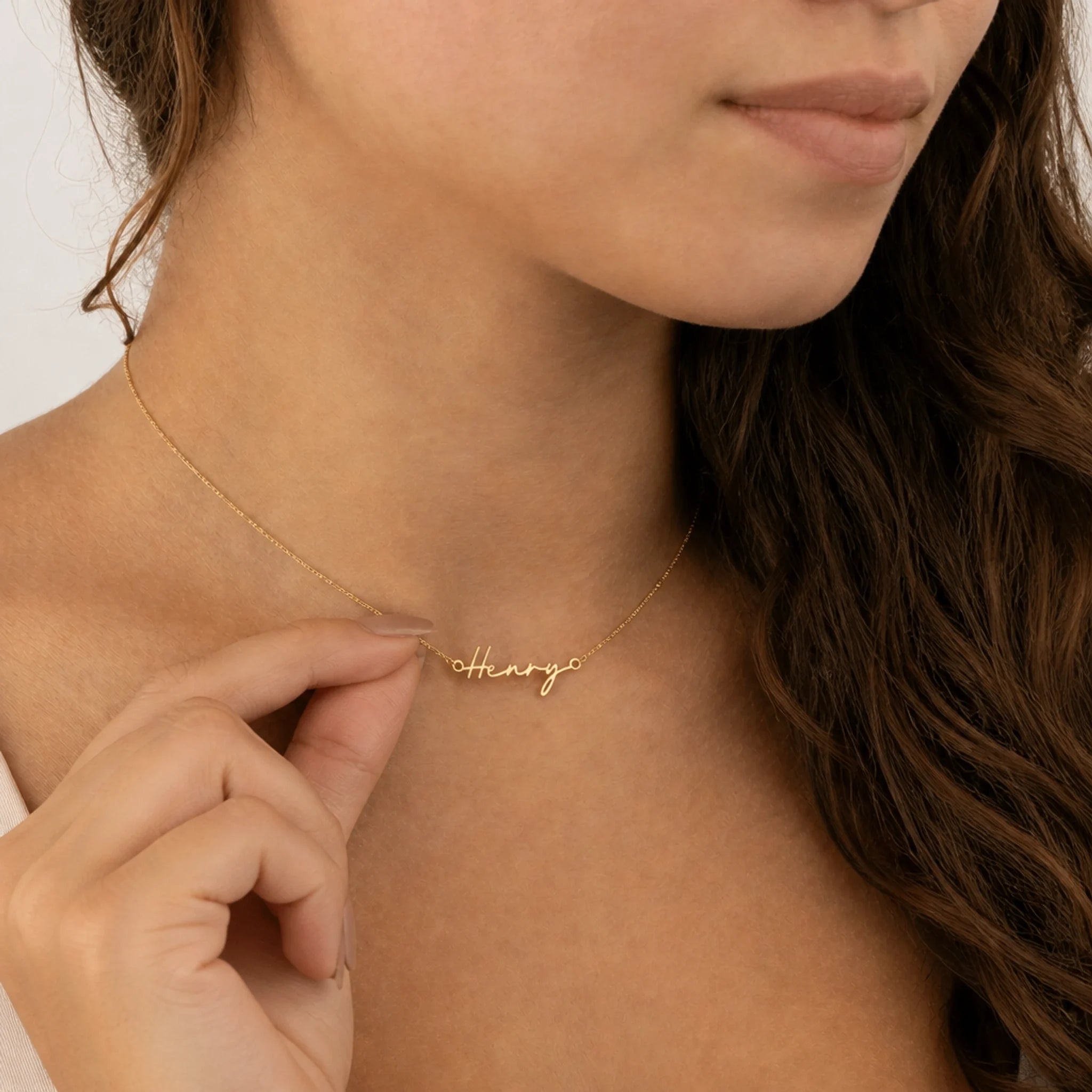 Henry Name Necklace | 18ct Gold, Silver & Vermeil | Ready to Ship
