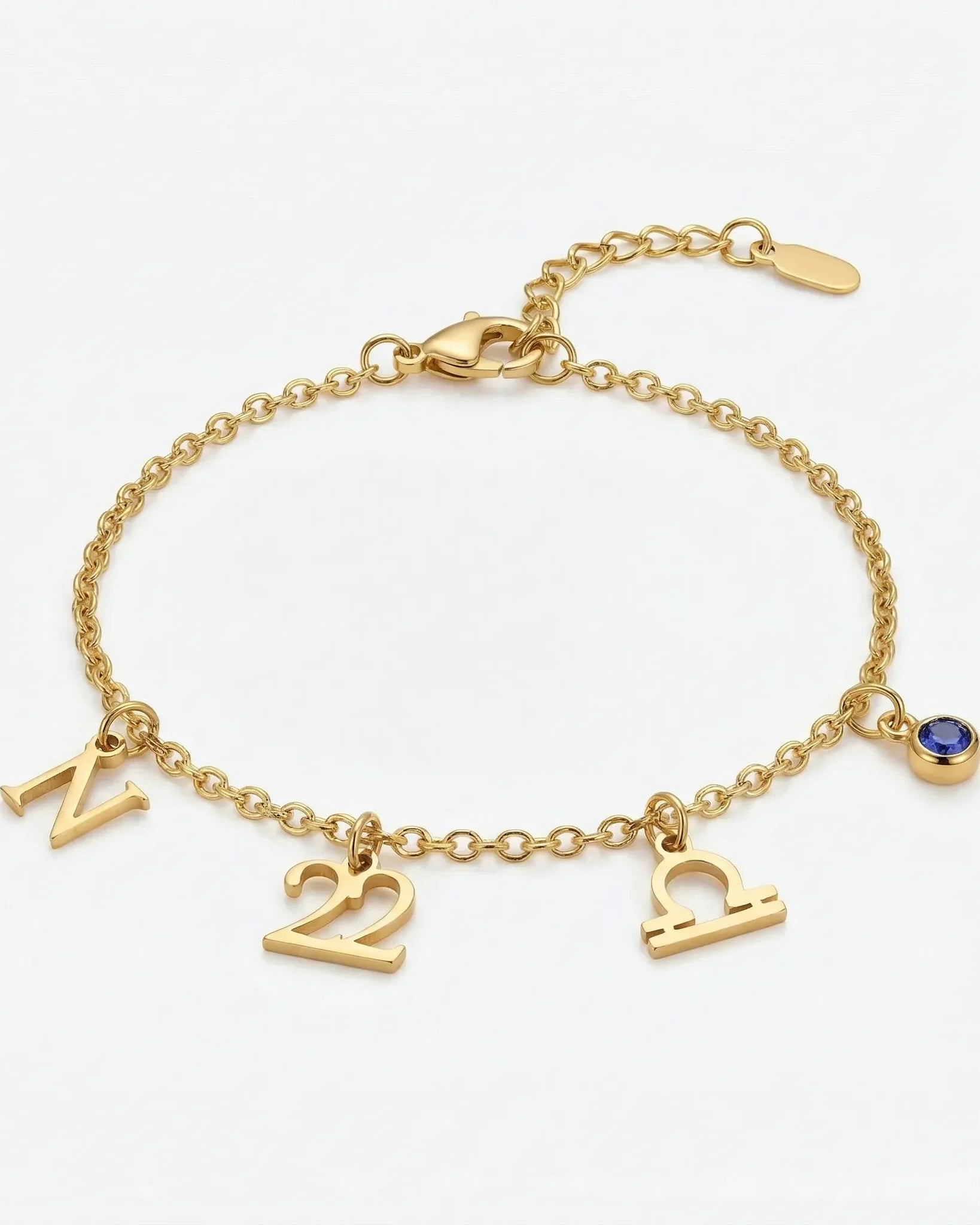 HeyBigDay Bracelet Story Bracelet with Initial, Year, Zodiac & Birthstone