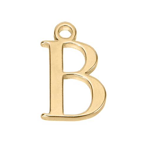 B Initial | Gold or Silver Add-On Charm - HBD
