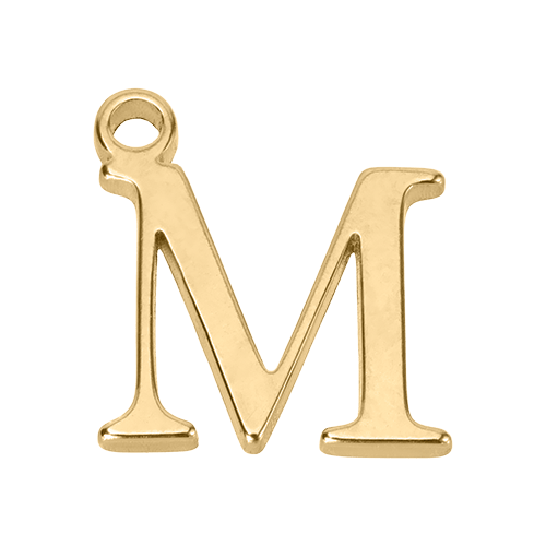 M Initial | Gold or Silver Add-On Charm - HBD
