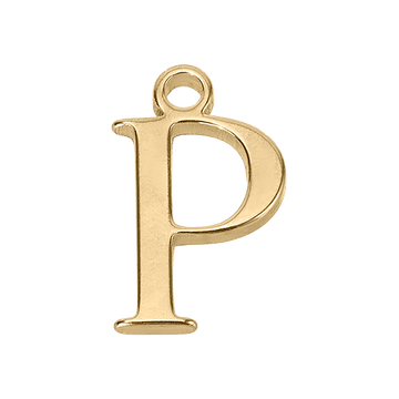 P Initial Charm - gold
