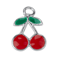 Silver Cherry Charm