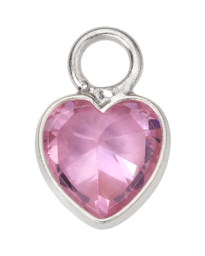 Kids Pink Heart | Silver Add-On Charm - HBD