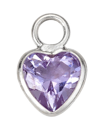 Kids Purple Heart | Silver Add-On Charm - HBD