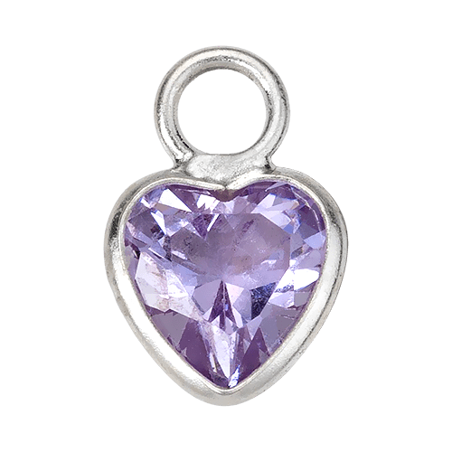 Kids Purple Heart | Silver Add-On Charm - HBD