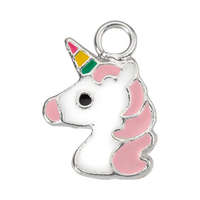 Amuleto de Unicornio Plateado