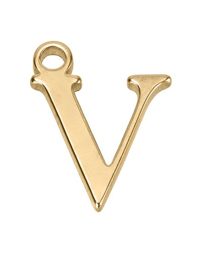 قلادة ذهبية على شكل حرف V