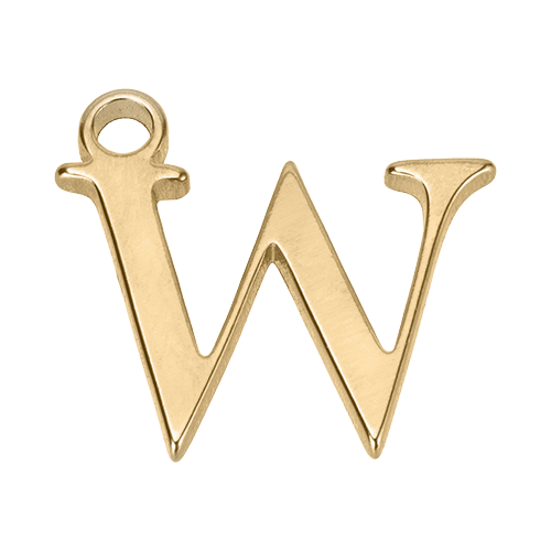W Initial | Gold or Silver Add-On Charm - HBD