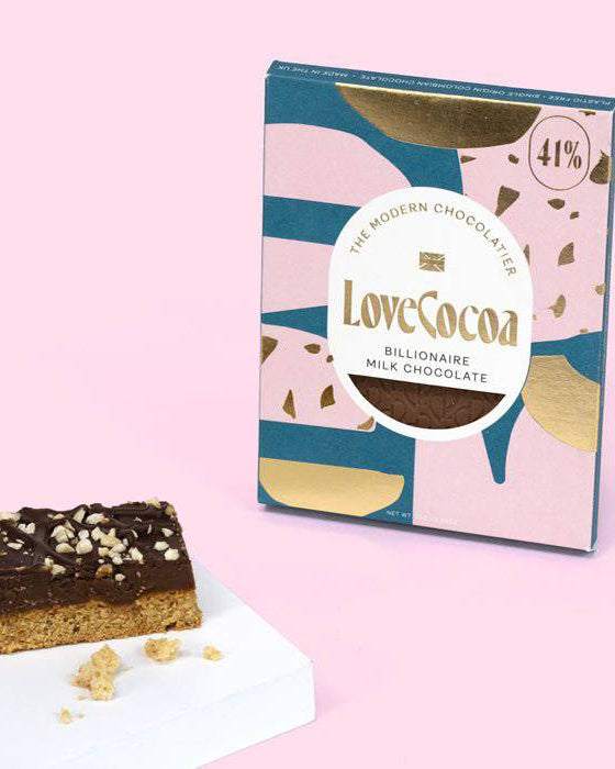 Extra Billionaire’s Colombian Milk & White Chocolate Bar HBD Billionaire’s Colombian Milk & White Chocolate Bar