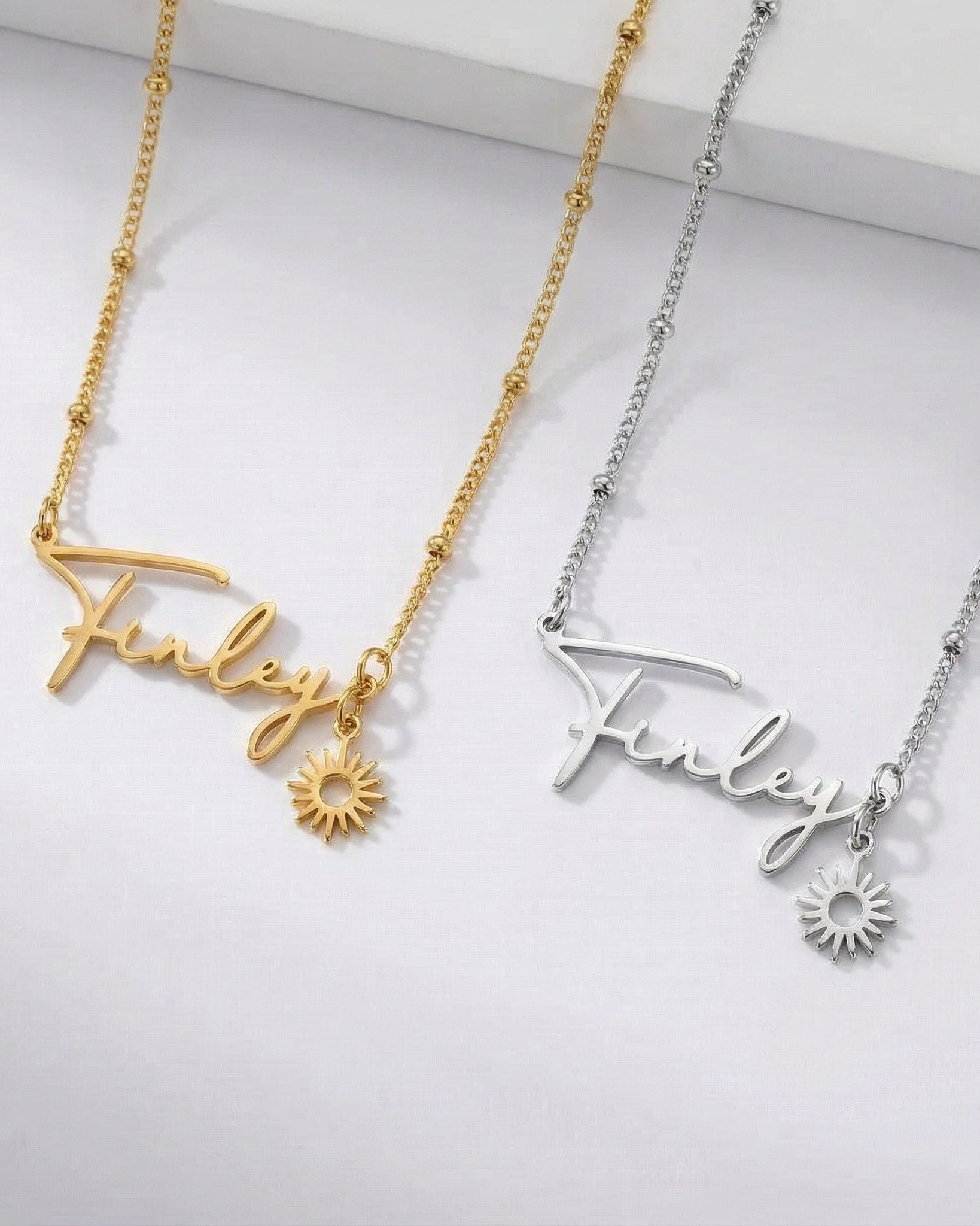 Necklace 24ct Gold or Solid Silver Name Necklace HBD Personalised Name Necklace in 24ct Gold or Solid Silver – Custom Made